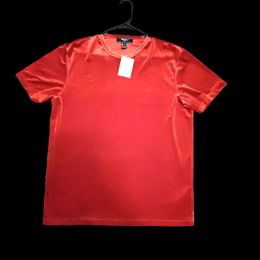 Forever 21 Red velvet shirt